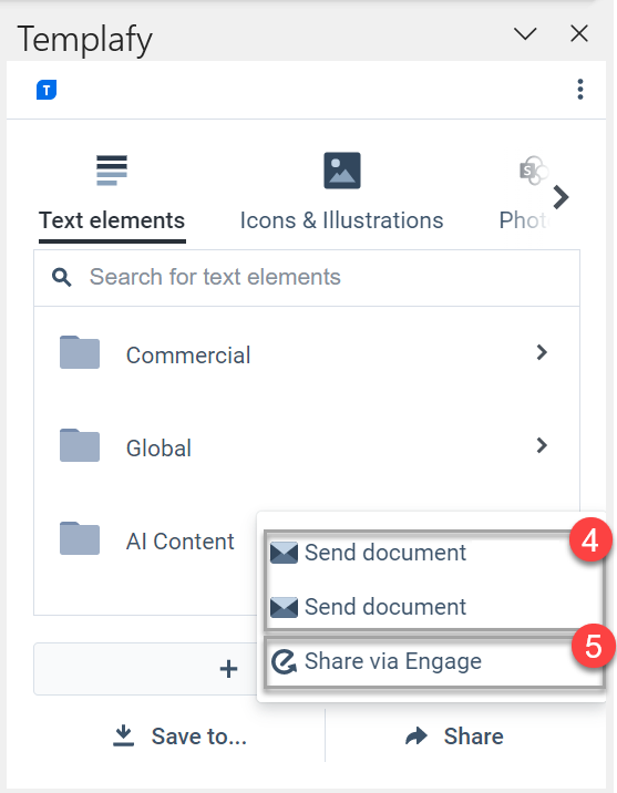 How to save and share documents from the Library pane Knowledge Base
