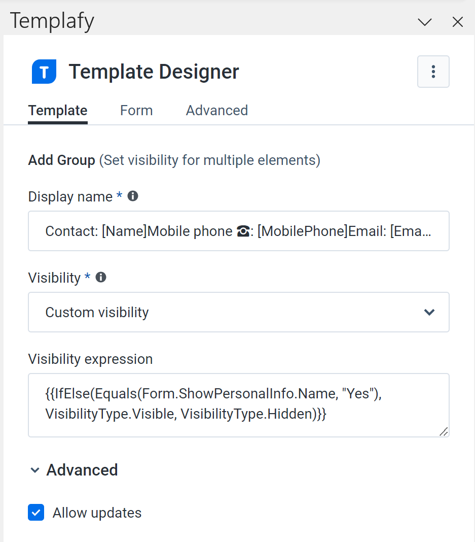 How to use fields or Groups with custom visibility within a Group ...