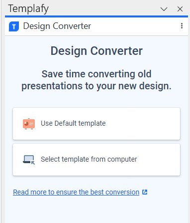 Design Converter – Templafy Help center