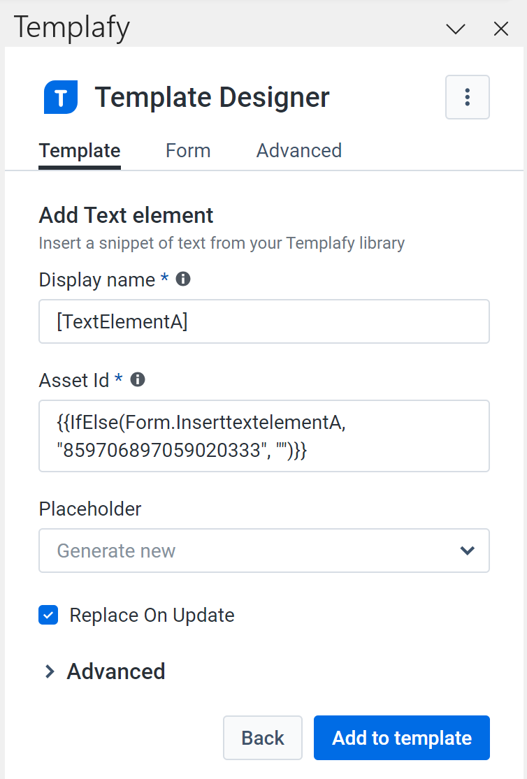 How to dynamically insert text elements from the Library in a document ...