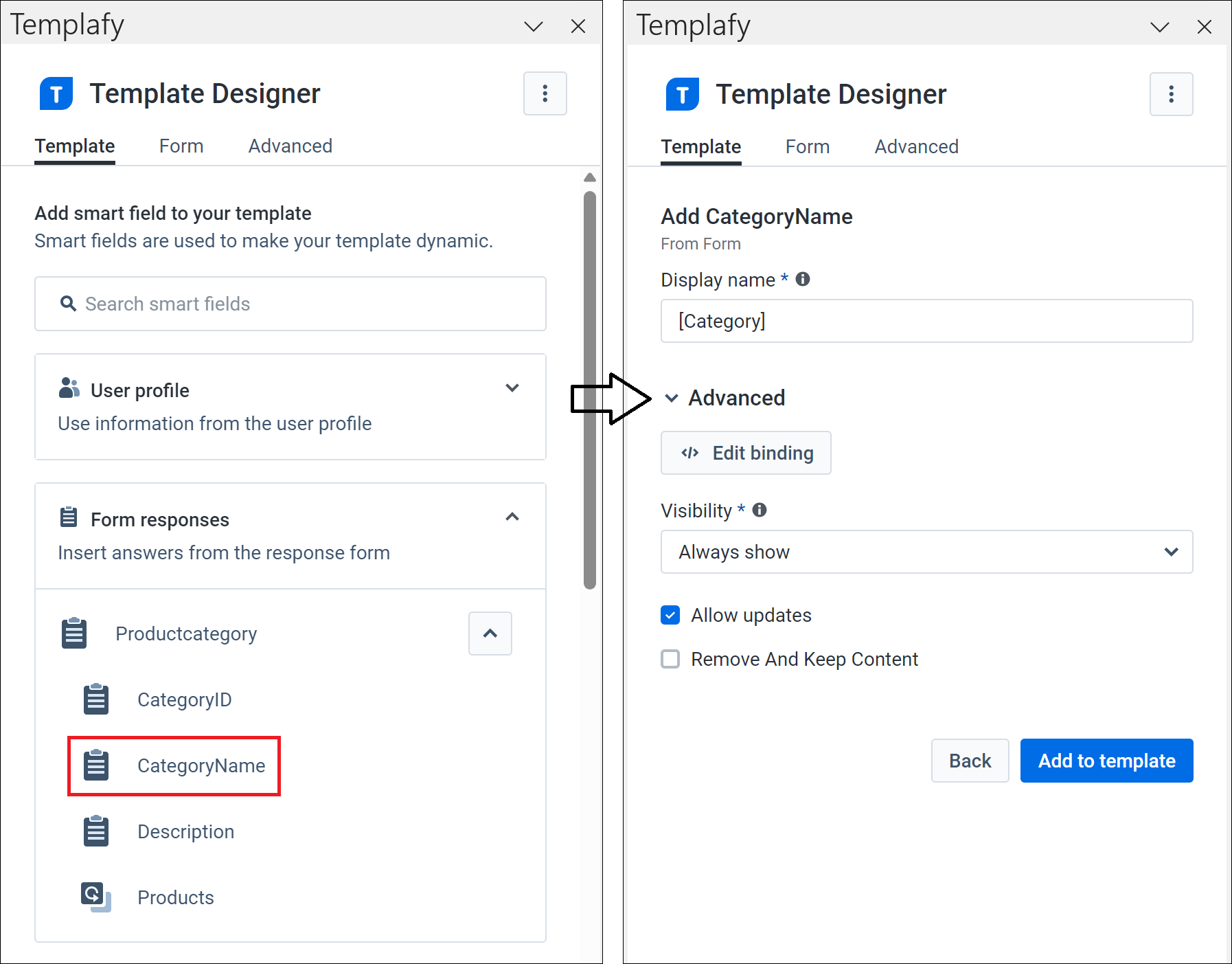 How to select a specific item from an array – Templafy Help center