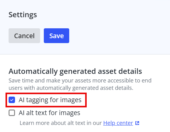 LibraryConfigurationSettingsAItagging.png