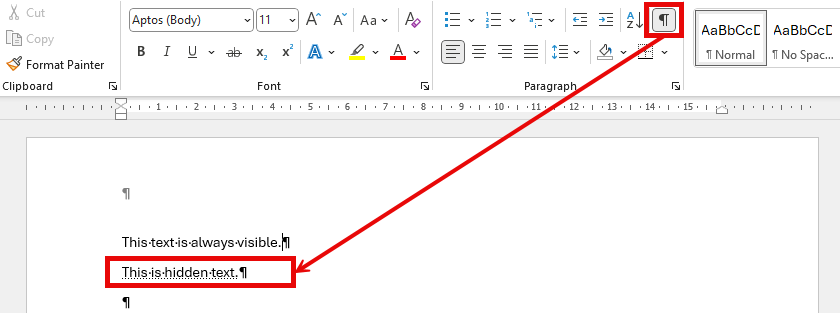 Text_HiddenTextIsVisible_ShowFormatting.png