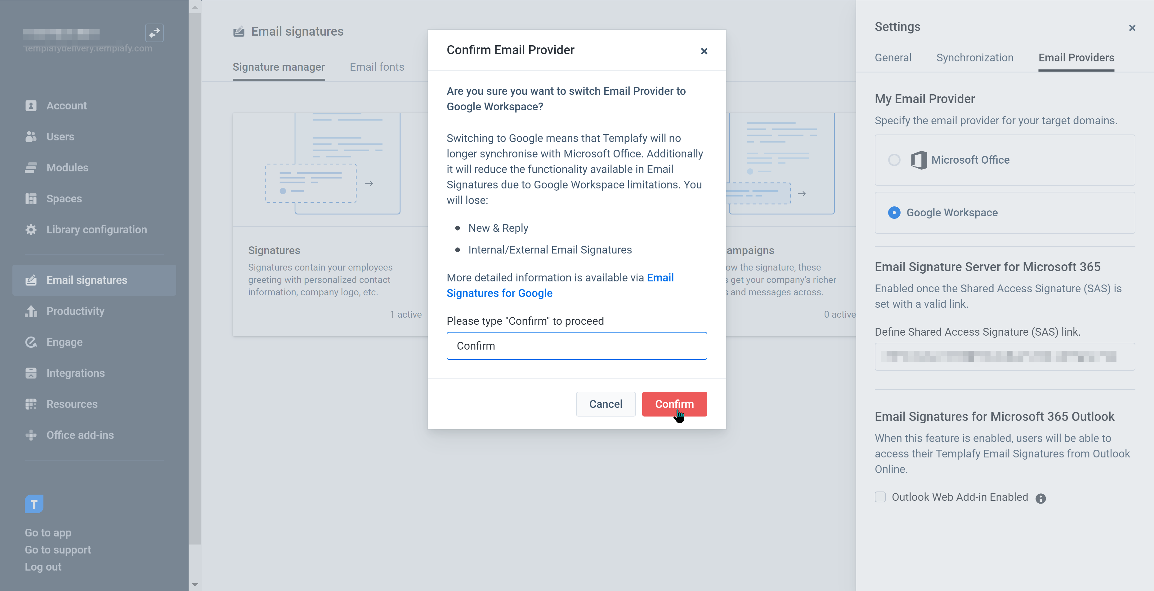 How To Edit The Email Provider Microsoft Office Google Workspace 